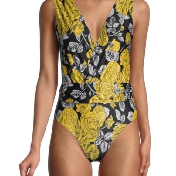 GANNI Floral Stencil One-Piece Swimsuit - Picture 7 of 11